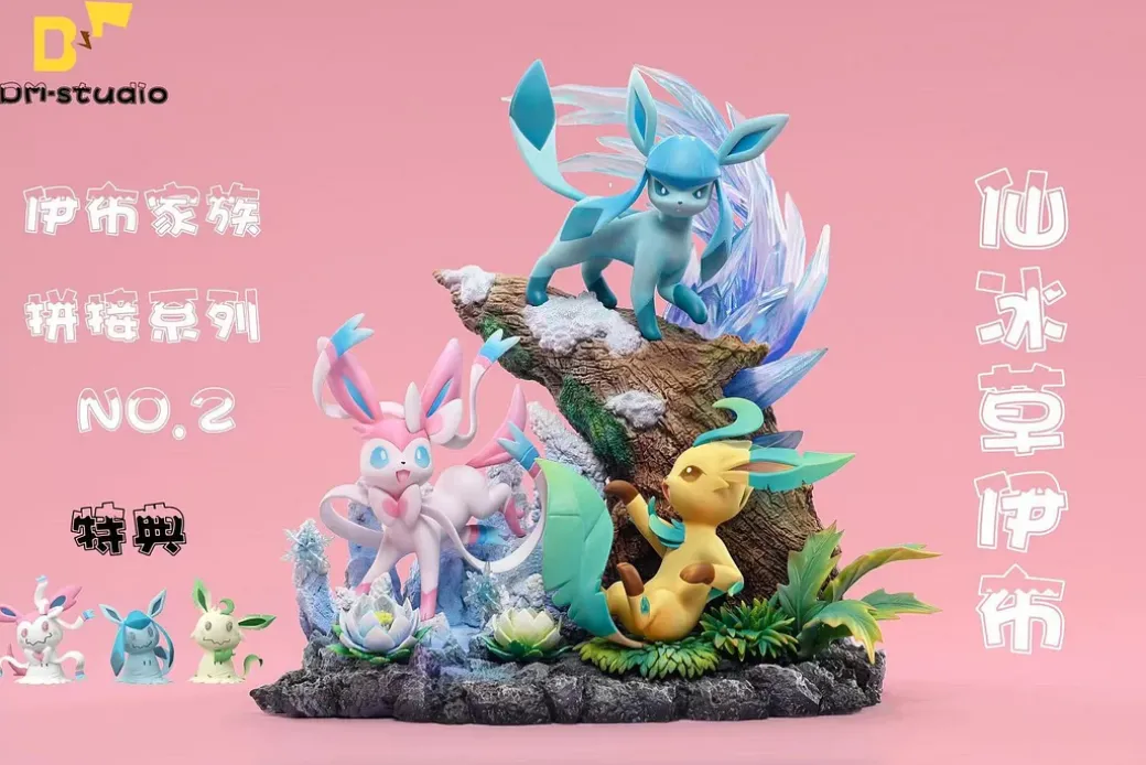 Sylveon & Glaceon & Leafeon - Pokemon Resin Statue - DM Studios