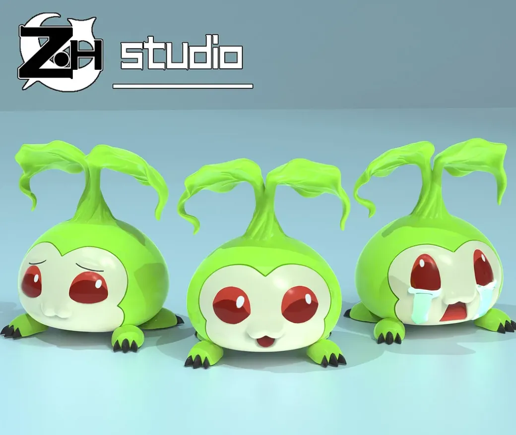 Tanemon Set - Digimon Resin Statue - ZH-Studio