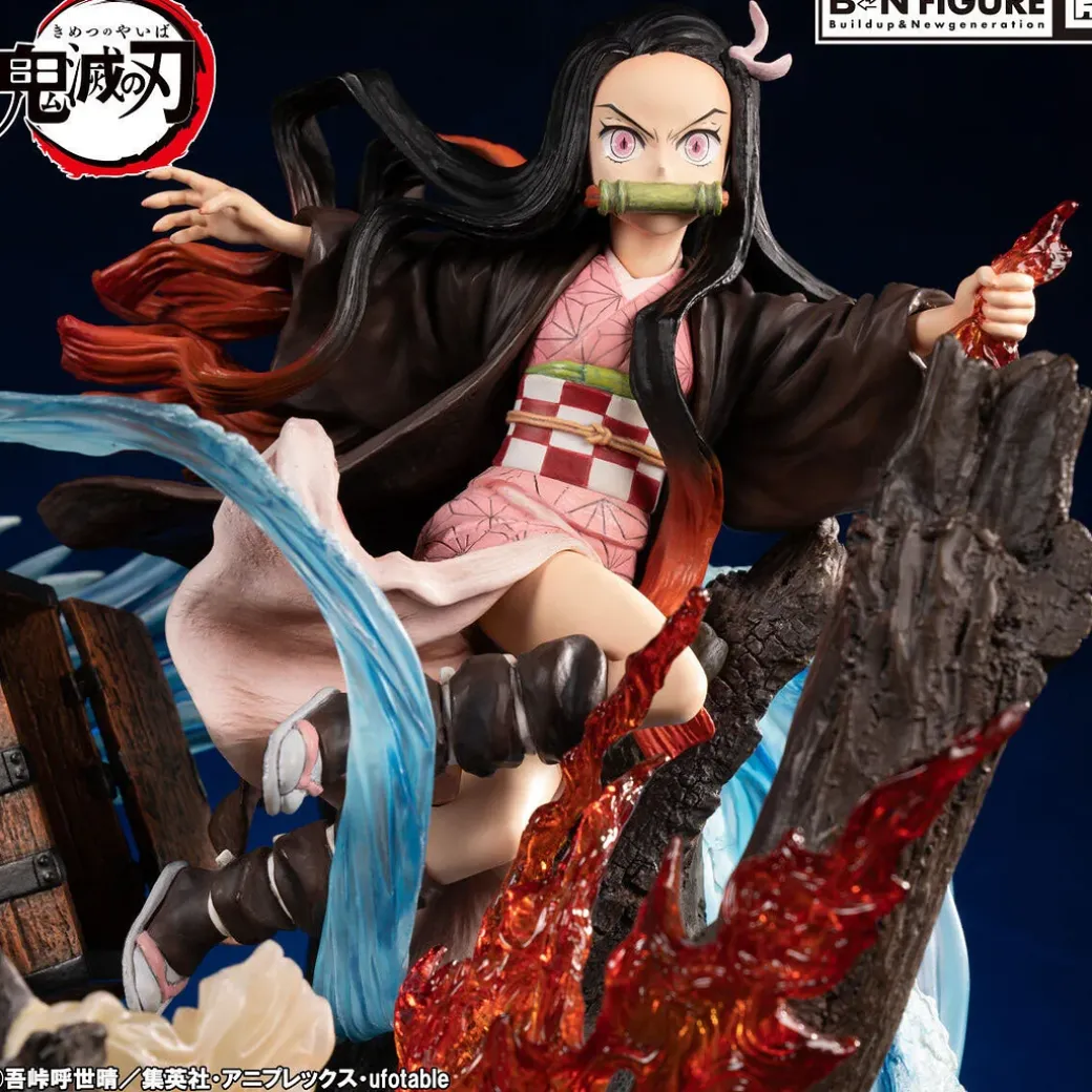 Tanjiro Kamado & Nezuko Kamado with LED - Demon Slayer: Kimetsu no Yaiba Resin Statue - BN Figure
