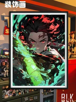 Tanjiro Kamado Decorative Painting - Demon Slayer: Kimetsu No Yaiba - BLK Studio