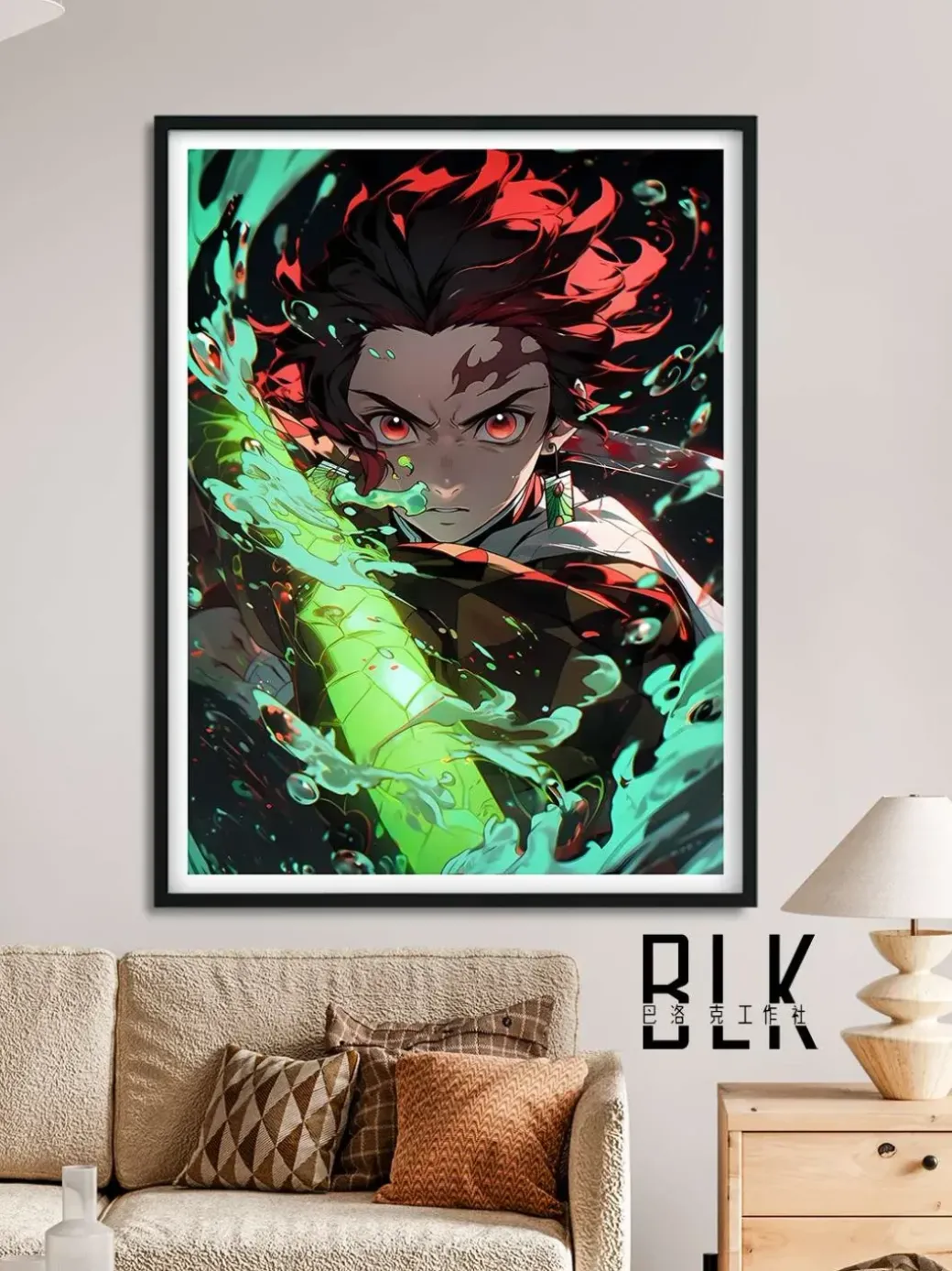 Tanjiro Kamado Decorative Painting - Demon Slayer: Kimetsu No Yaiba - BLK Studio
