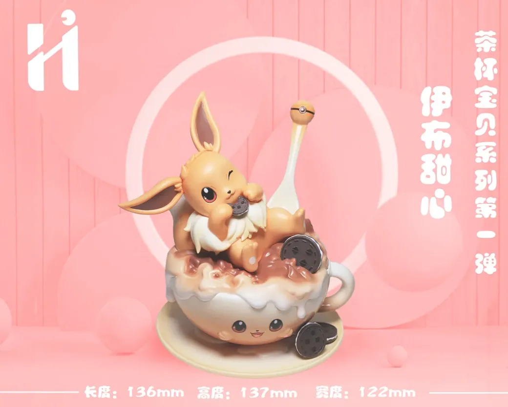 Teacup Series Sweet Heart Eevee - Pokemon Resin Statue - HiHi Studios