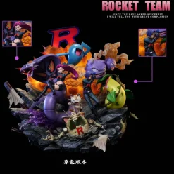 Team Rocket with LED - Pokemon Resin Statue - Fairy Studio