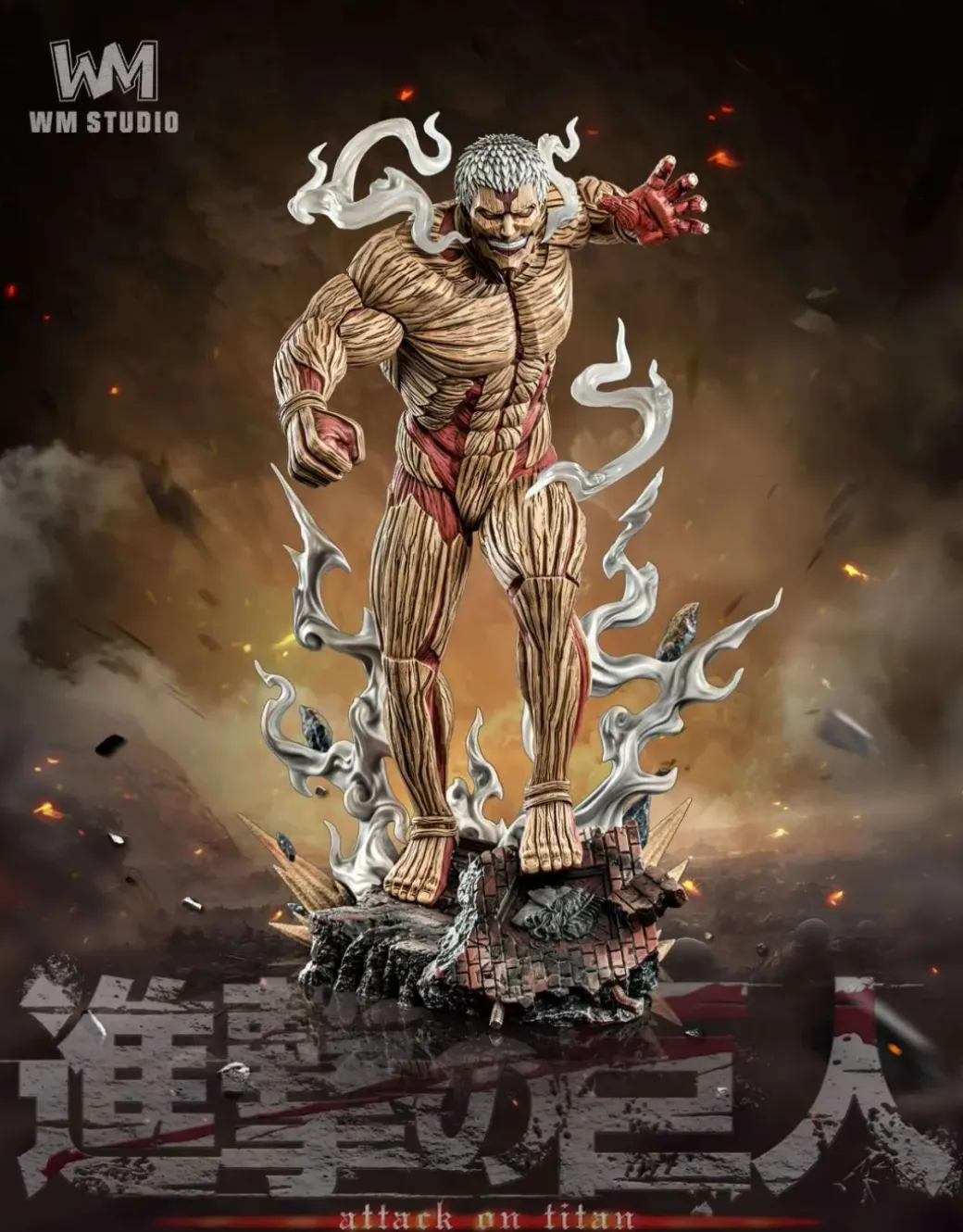 The Armored Titan with LED - Attack On Titan Resin Statue - WM Studios