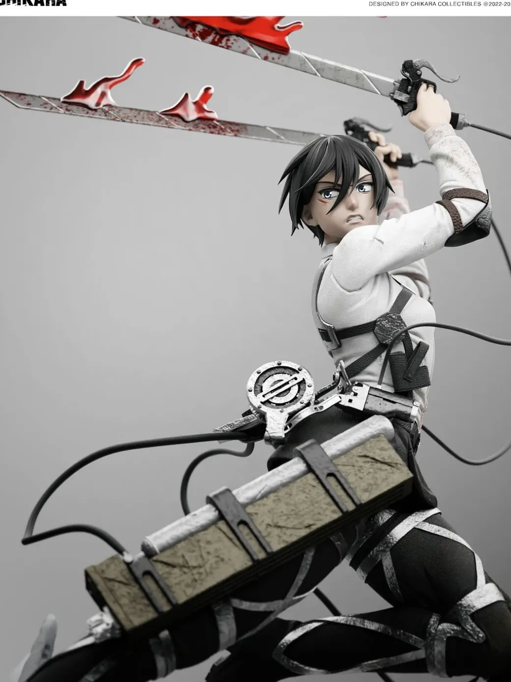 The Battle of Heaven and Earth Mikasa Ackerman & Armin Arlert - Attack on Titan Resin Statue - CHIKARA Studios