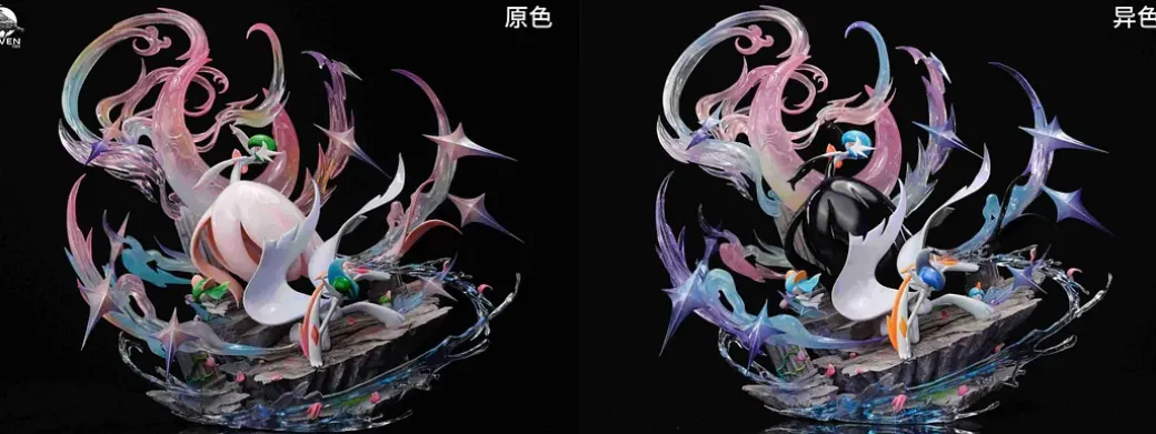 The Defend of Gallade & Gardevoir - Pokemon Resin Statue - RAVEN Studio