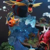 The Leap to the Dragon's Door with LED - Pokemon Resin Statue - Crescent-Studios