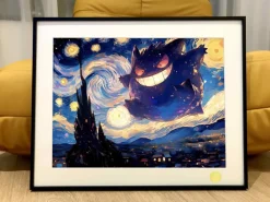 The Starry Night Gengar Decorative Painting - Pokemon - Xingkong Studio