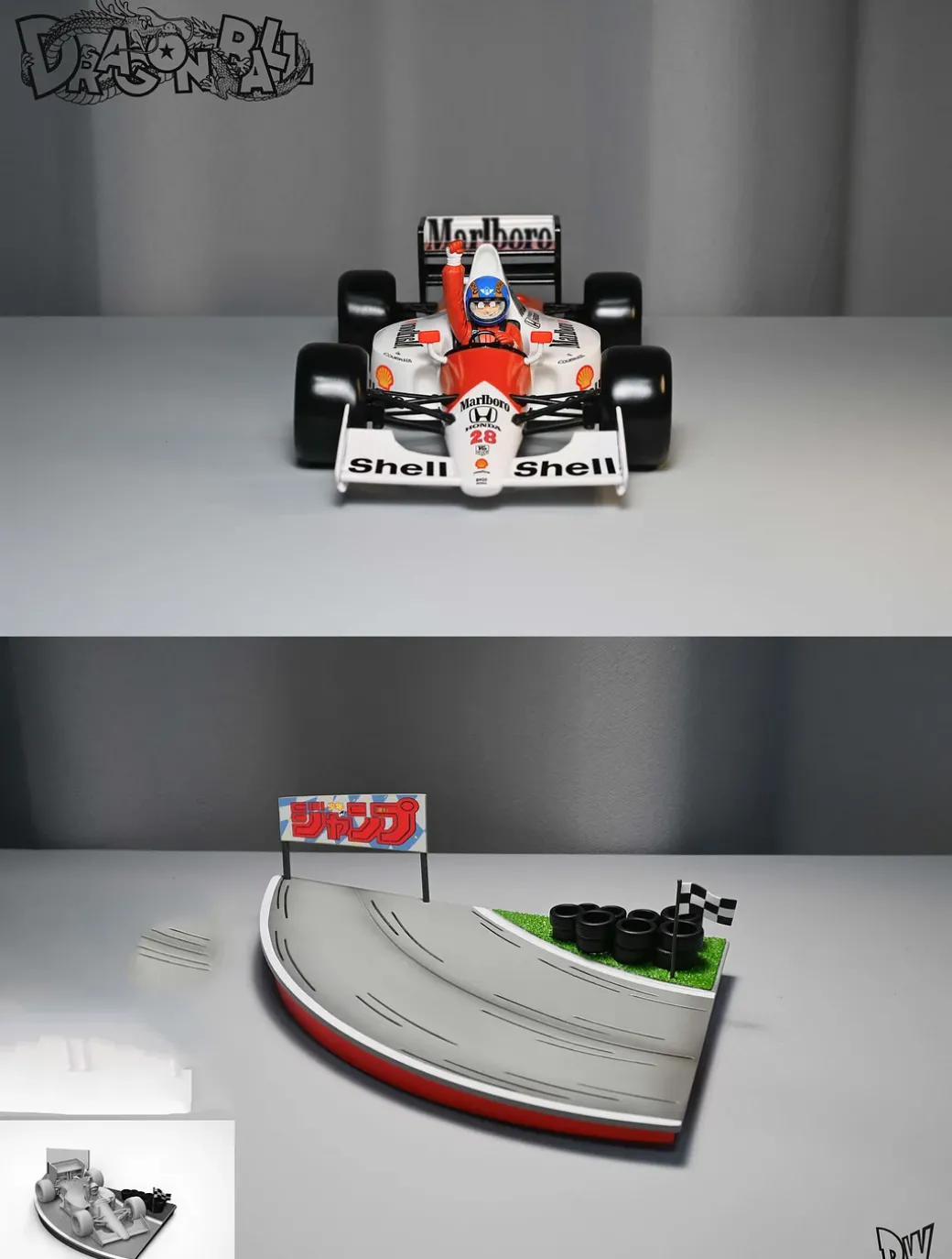 Title Page F1 Car Racing Son Goku - Dragon Ball Resin Statue - DW Studio