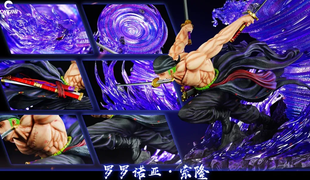 Tornado Roronoa Zoro with LED - ONE PIECE Resin Statue - Cheng Studios
