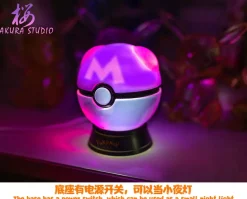Transparent Master Ball with LED - Pokemon Resin Statue - SAKURA Studio