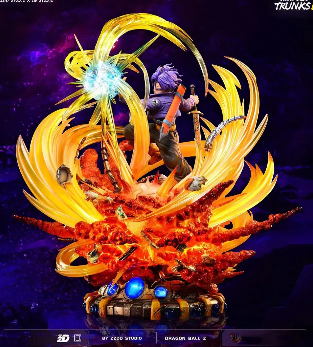Trunks VS Mecha Frieza with LED - Dragon Ball Resin Statue - ZZDD Studios