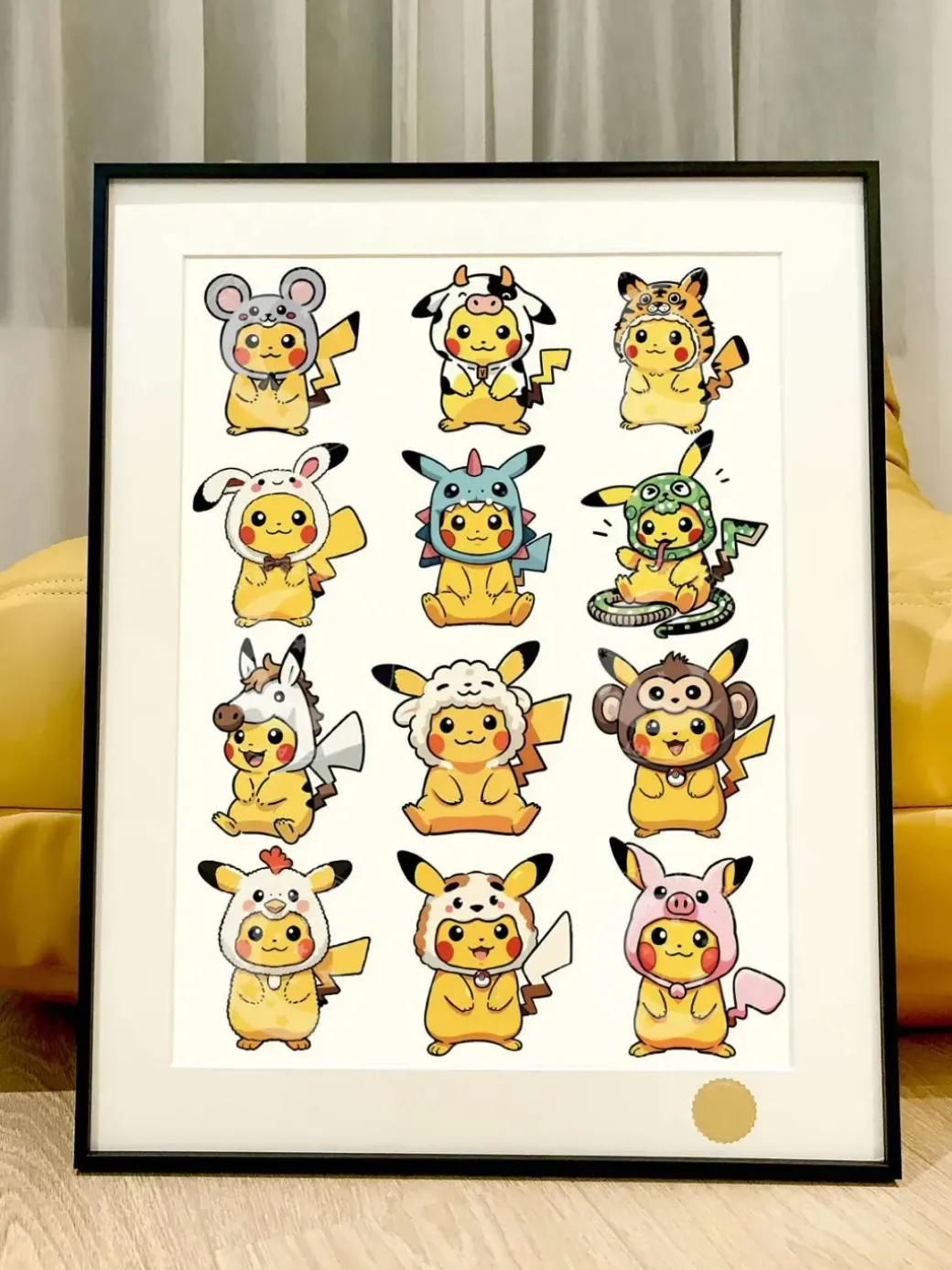 Twelve Zodiac Pikachu Decorative Painting - Pokemon - Xingkong Studio