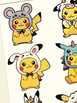 Twelve Zodiac Pikachu Decorative Painting - Pokemon - Xingkong Studio