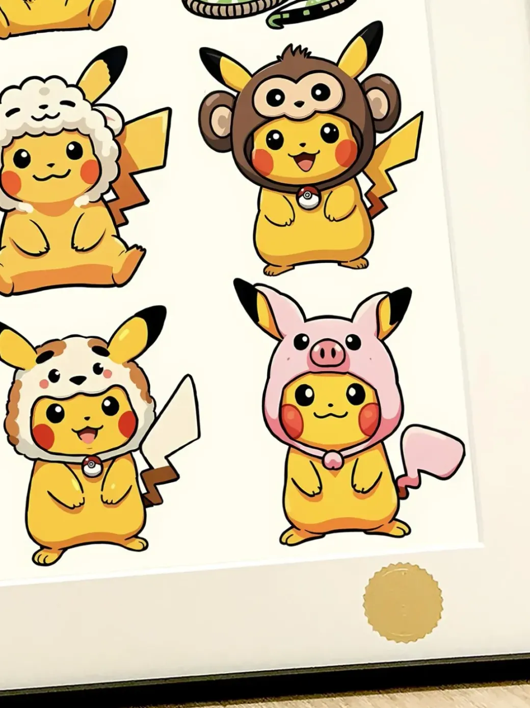 Twelve Zodiac Pikachu Decorative Painting - Pokemon - Xingkong Studio