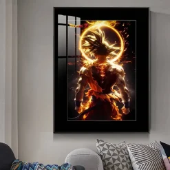 Ultra Instinct Son Goku Decorative Painting - Dragon Ball Decorative Painting - JuZi Studio