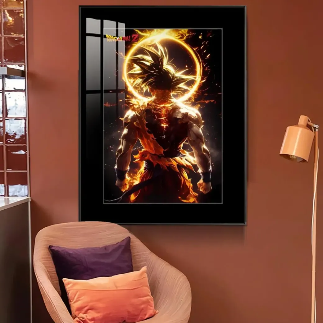 Ultra Instinct Son Goku Decorative Painting - Dragon Ball Decorative Painting - JuZi Studio