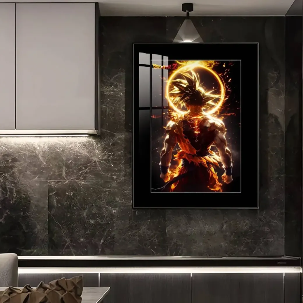 Ultra Instinct Son Goku Decorative Painting - Dragon Ball Decorative Painting - JuZi Studio