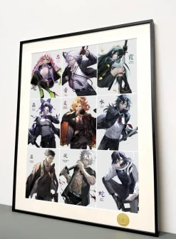 Uniform Ver. Nine Hashira Decorative Painting - Demon Slayer: Kimetsu No Yaiba - H-TWO Studio