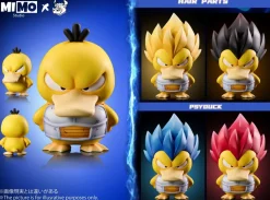 Vegeta Cosplay Psyduck - Dragon Ball Pokemon Resin Statue - Mimo Studio