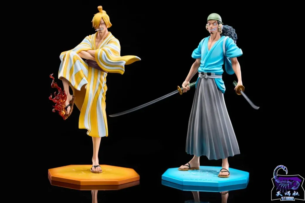 Wano Country Ver. Sanji & Usopp - ONE PIECE Resin Statue - TianXieShe Studio