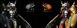 War Greymon & Metal Garurumon - Digimon Resin Statue - Tyrannosaurus Rex Studios