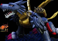 War Greymon & Metal Garurumon - Digimon Resin Statue - Tyrannosaurus Rex Studios