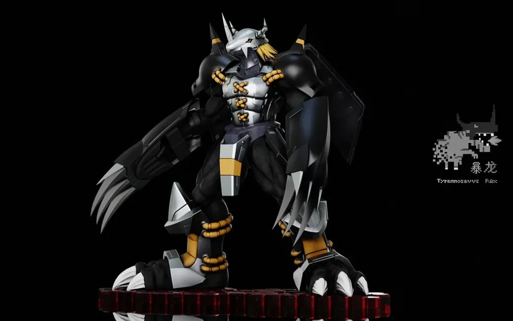 War Greymon & Metal Garurumon - Digimon Resin Statue - Tyrannosaurus Rex Studios