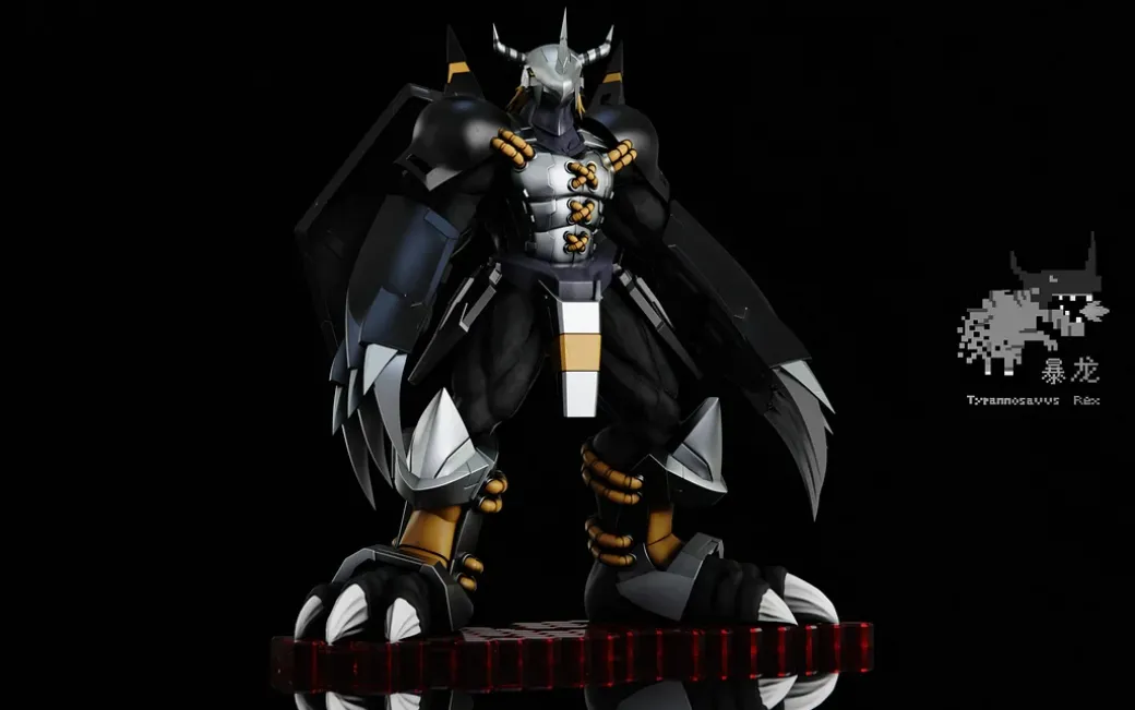 War Greymon & Metal Garurumon - Digimon Resin Statue - Tyrannosaurus Rex Studios