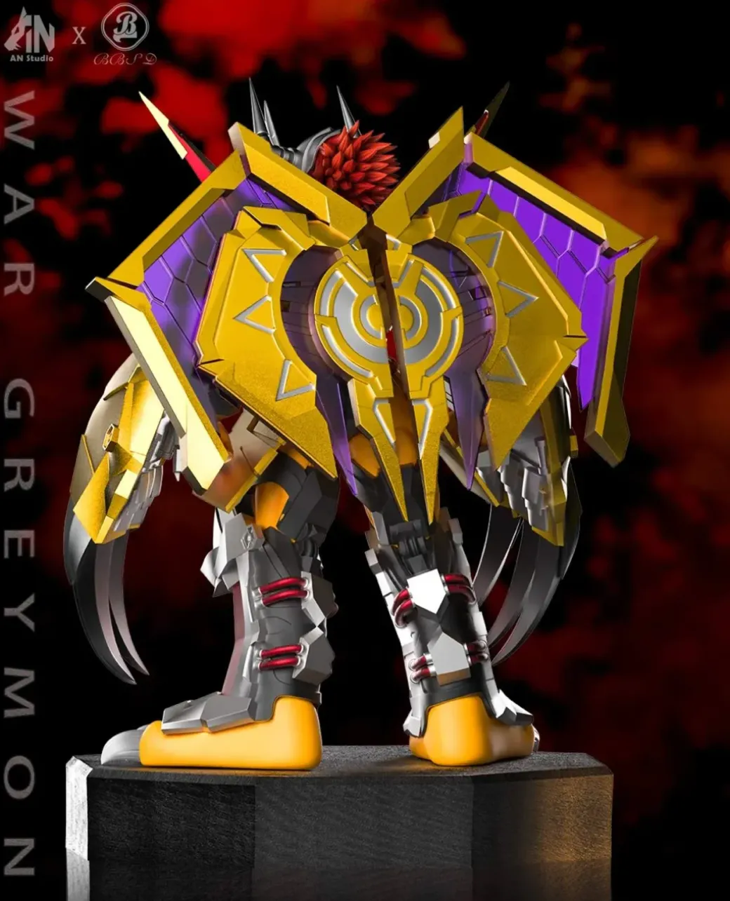 WarGreymon & BlackWarGreymon - Digimon Resin Statue - An-Studios