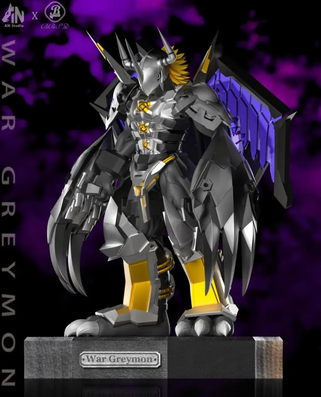 WarGreymon & BlackWarGreymon - Digimon Resin Statue - An-Studios