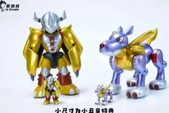 WarGreymon & MetalGarurumon Doll - Digimon Resin Statue - IK Studio