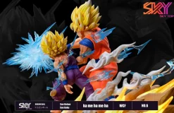 WCF Scale Famous Scene Series 002 Son Gohan & Son Goku's Kamekameha with LED - Dragon Ball Resin Statue - Sky Top Studios