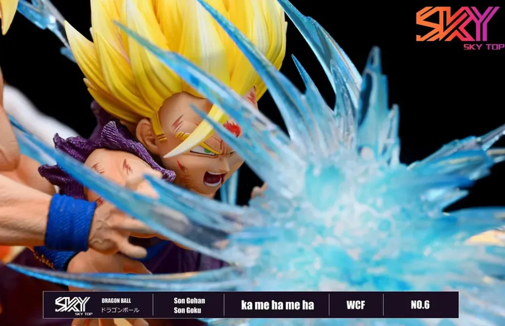 WCF Scale Famous Scene Series 002 Son Gohan & Son Goku's Kamekameha with LED - Dragon Ball Resin Statue - Sky Top Studios
