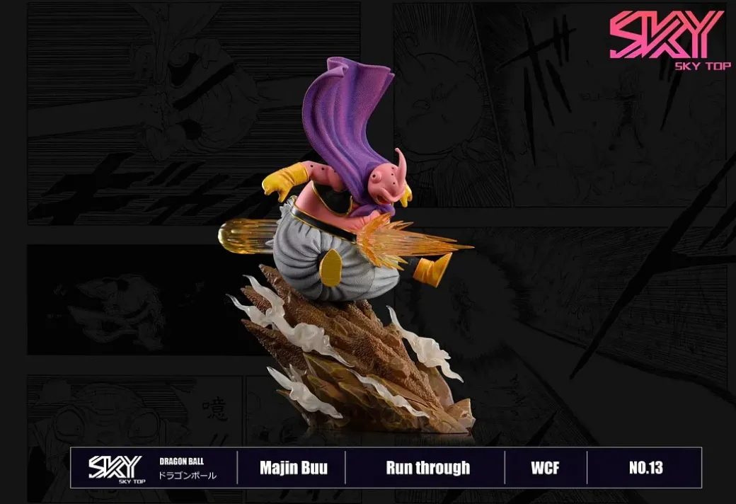 WCF Scale Majin Buu with LED - Dragon Ball Resin Statue - Sky Top Studios
