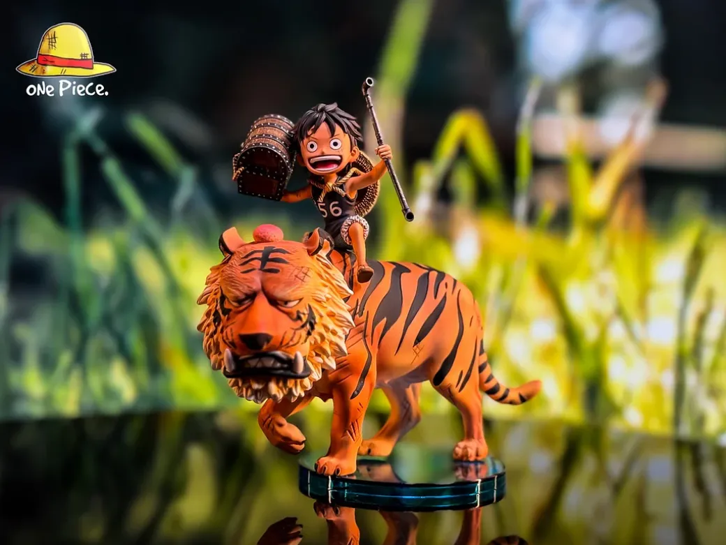 WCF Scale Tiger Riding & Monkey D. Luffy - ONE PIECE Resin Statue - ONE Piece. Studio