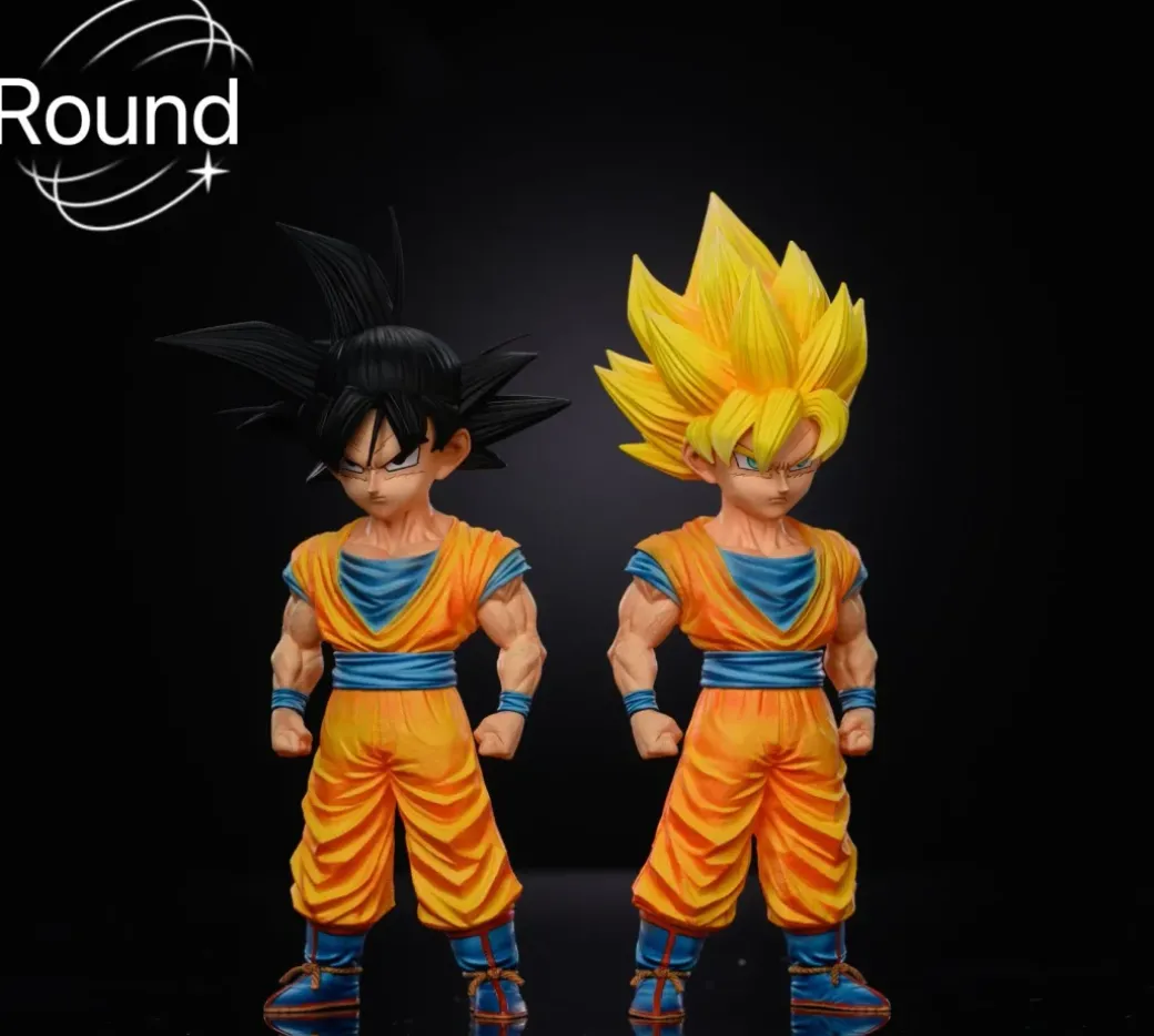 WCF Scale Z Warrior Series Super Saiyan 1 Son Goku & Son Gohan - Dragon Ball Statue - Round Studio