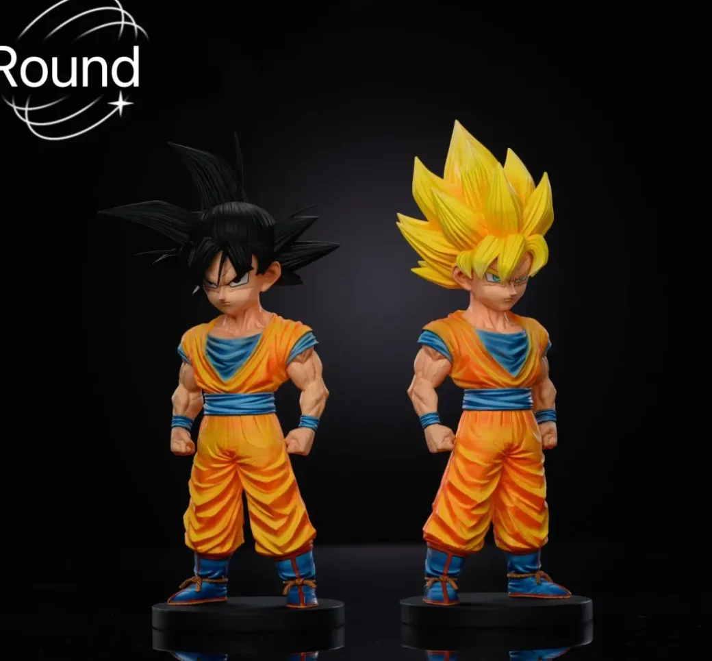 WCF Scale Z Warrior Series Super Saiyan 1 Son Goku & Son Gohan - Dragon Ball Statue - Round Studio