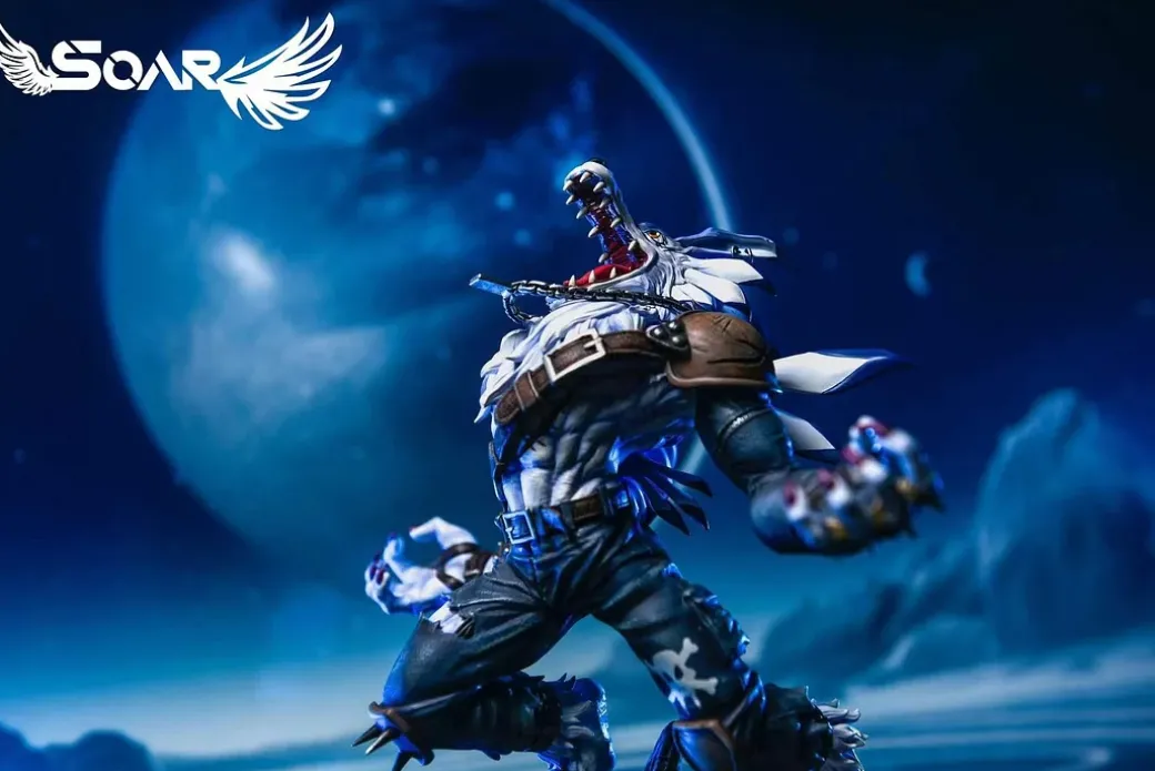 Were Garurumon - Digimon Resin Statue - Soar Studio