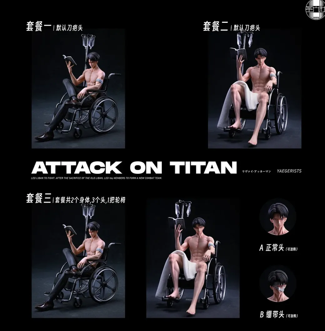 Wheelchair Levi Ackerman - Attack on Titan Resin Statue - SGS Studio