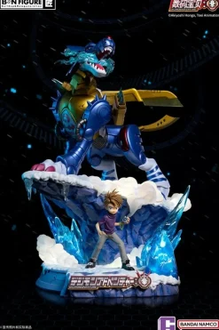 Yamato Matt Ishida & Metal Garurumon with LED - Digimon Official Resin Statue - BANDAI NAMCO