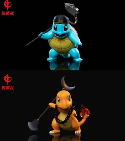 Zhu Bajie Cosplay Squirtle & Sha Wujing Cosplay Charmander - Journey to the West Pokemon Statue - BaoYouShe Studio